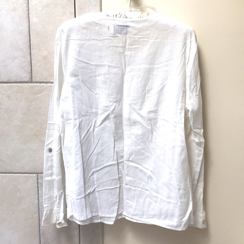 Chicos Embroidered Cotton blouse - Picture 4 of 8